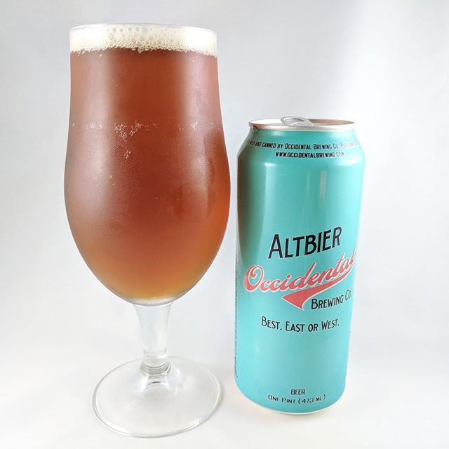 Beer: Altbier Style: Altbier ABV: 5.3% IBU: 50 Hops: Saphir ———————————– Brewery: Occidental Brewing Co. – Portland, OR Brewery IG: @occidentalbrewing ———————————– Rating: 4/5 Notes: My go to altbier. Occidental has been keeping it real forever and this beer is no deviation from that. Amber goodness with plenty of malt flavor and some hops to go with it. ———————————– #occidentalbrewery #occidentalbrewering #occidentalbeer #beer #thebeersbeer #beers #cheers #brewery #brew #beersoftheworld #hophead #hops #microbrew #drinkbeer #brewposts #instabeer #altbier