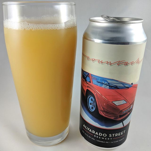 Beer: Countach Style: DIPA ABV: 8.1% IBU: 45 Hops: ? ———————————– Brewery: Alvarado Street Brewery – Monterey, CA Brewery IG: @alvaradostreetbrewery ———————————– Rating: 4.5/5 Notes: I really love peach/nectarine in beers but often it’s hard to pickup that taste with other things like pineapple in there. This beer has a good hint of nectarines which is great. Can art: Yes! One of my favorite cars growing up and such a Miami Vice feel to the font that’s used with the old school lambo pic. ———————————– What do you think of this Countach? Had one?