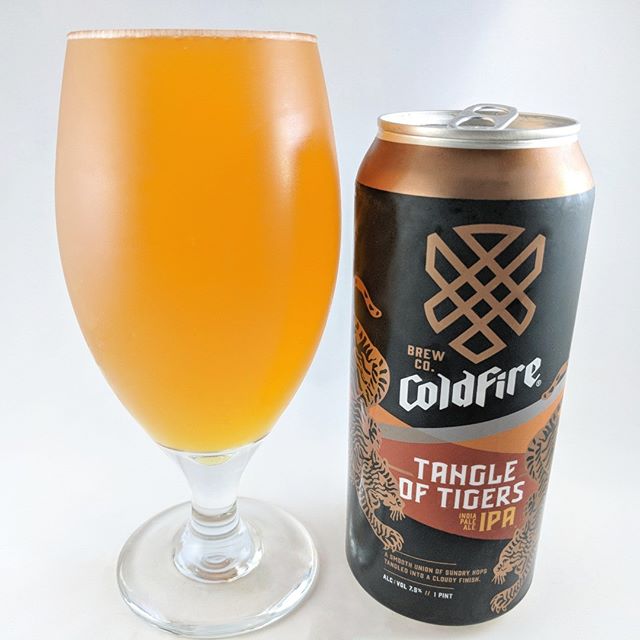 Beer: Tangle of Tigers: Yellow
Style: IPA
ABV: 7.5%
IBU: –
Hops: Galaxy, Nelson Sauvin, Citra, Vic Secret
———————————–
Brewery: Coldfire Brewing
Brewery IG: @coldfire_brewing
———————————–
Rating: 4.75/5
Notes: Really enjoying this beer. Not had many Vic Secret or Nelson Sauvin hop beers and now I need to seek them out as the flavor from this combination was really tasty. Can Art: I like the drawn tiger and design.  Very well done.
———————————–
Gotten a chance to catch this beer?  What do you think?