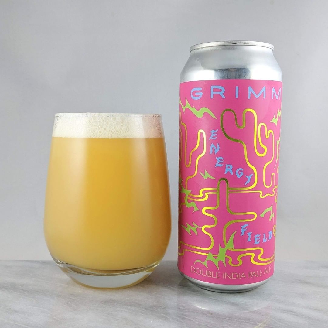 Beer: Energy Field
Style: DIPA
ABV: 8%
IBU: –
Hops: Amarillo, Centennial and Galaxy
———————————–
Brewery: Grimm Artisanal Ales – Brooklyn, NY
Brewery IG: @grimmales
———————————–
Rating: 4/5
Notes: Nice and tasty hazy IPA. Easy to drink with tons of the tropical flavors. First of many from Grimm for me. Looking forward to more.
Can art: Cool line art
Drinkage: 18 days after date on can
———————————–