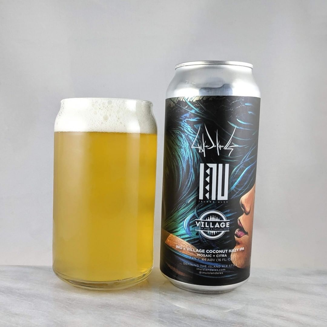 Beer: Inu x Village Coconut Hazy IPA 
Style: IPA
ABV: 7.4%
IBU: 44
Hops: Mosiac and Citra
———————————–
Brewery: Inu Island Ales – Kaneohe, HI
Brewery IG: @inuislandales
———————————–
Rating: 4/5
Notes: Nice and light. Tons of coconut flavor that is very nice. It’s almost like a Pina Colada but not quite there. Great summer beer.
Can art: Sick design. The woman and the wave are sweet.
Drinkage: No date on can.
———————————–