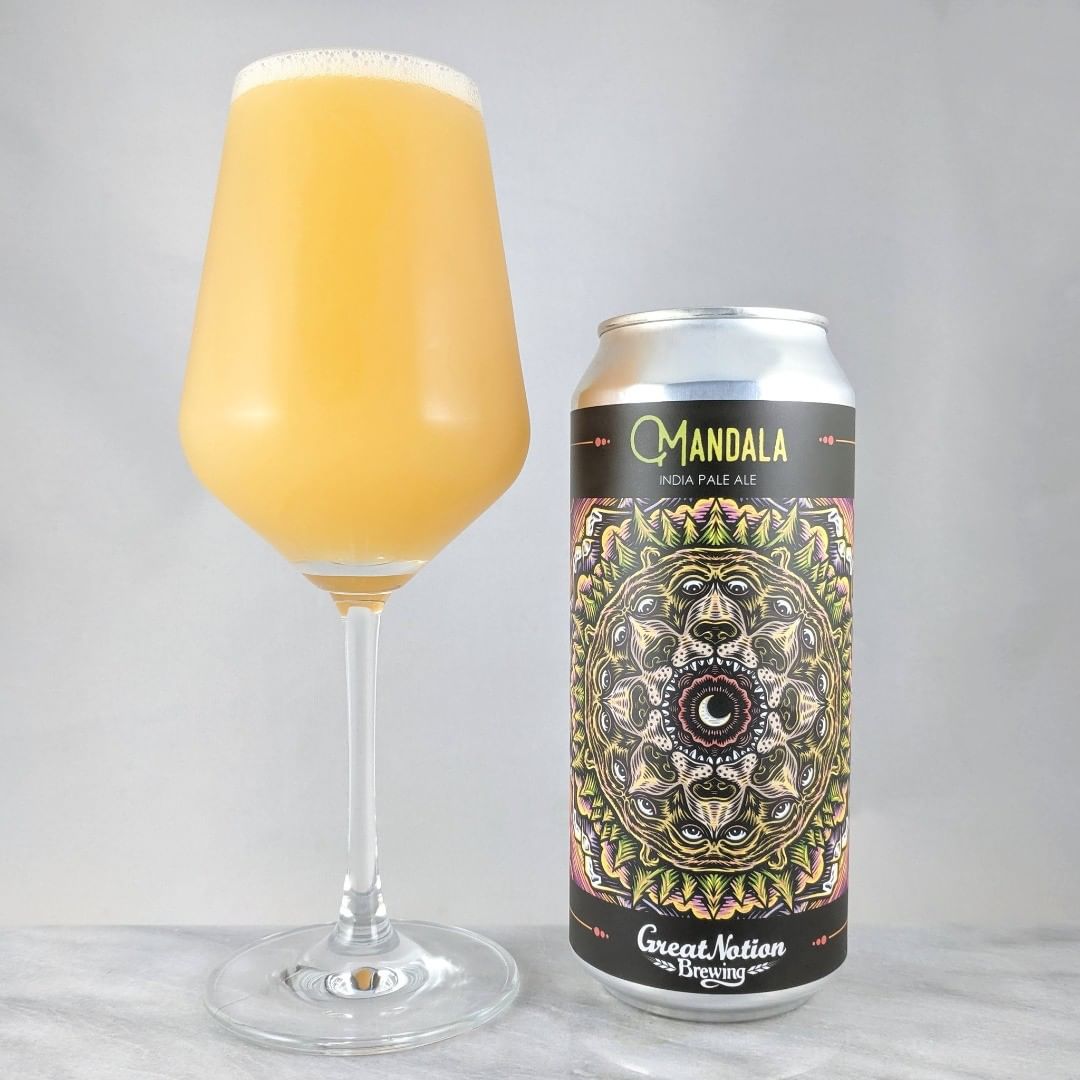Beer: Mandala
Style: IPA
ABV: 7.2%
IBU: –
Hops: Southern hemisphere hops?
———————————–
Brewery: Great Notion – Portland, OR
Brewery IG: @greatnotionpdx
———————————–
Rating: 4/5
Notes: Not too shabby at all. I’ll be honest that I wasn’t expecting much as I was a bit mediocre on Mandela but this one turned up pretty legit. Those southern hops stand out well and are very balanced making this one pretty smooth.
Can art: Awesome art work.
Drinkage: Day of release which was 8 days after date on can.
———————————–