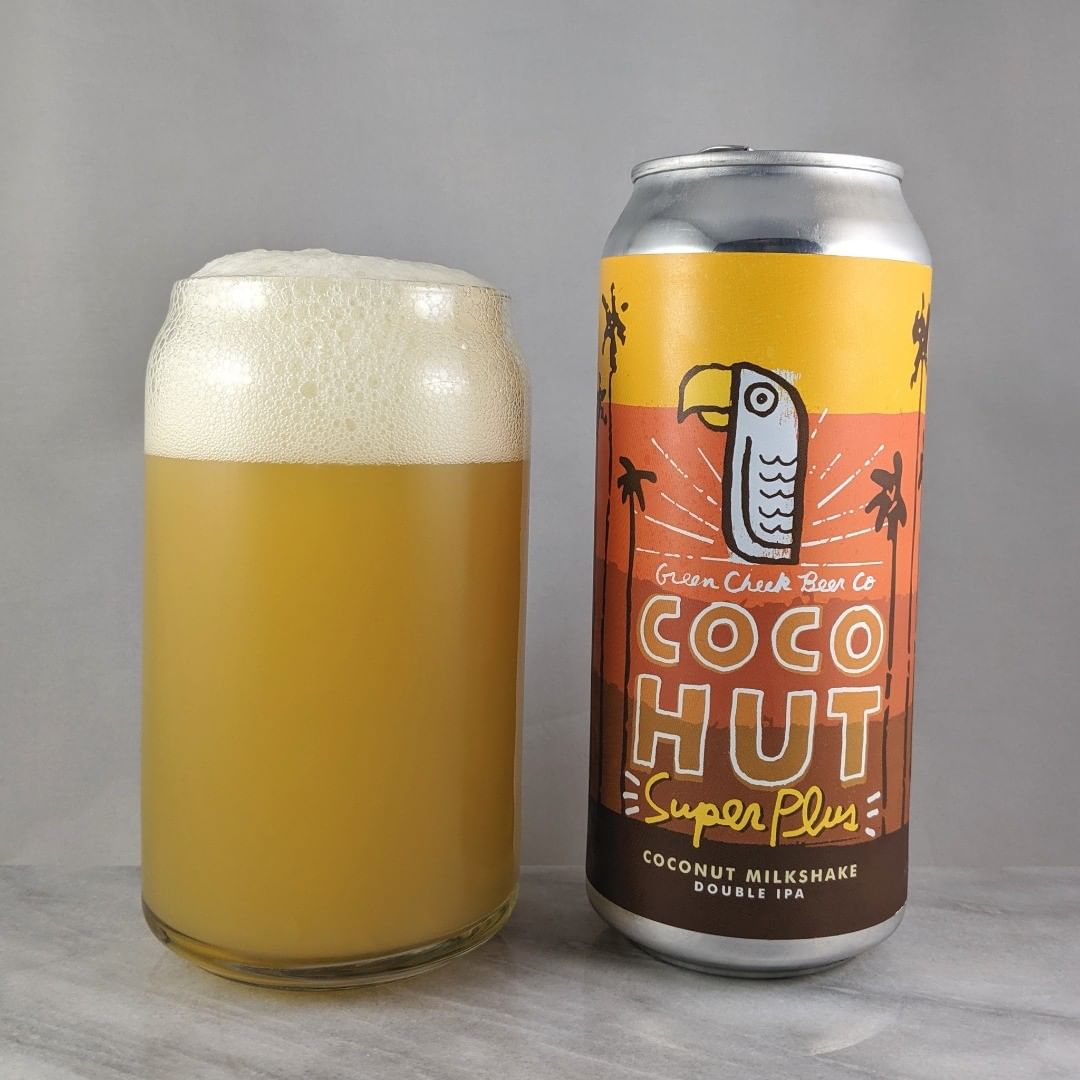 ????: Cocohut Super Plus
?????: IPA
???: 9%
???: –
????: Citra
———————————–
???????: Green Cheek Beer Company – Orange, CA
??????? ??: @greencheekbeer
———————————–
??????: 4/?
?????: Lots of nice coconut flavor which makes this an easy drinker.  Smooth with the milk sugar and coconut mixed.  Hard to believe it’s 9%. Some sweetness for sure. Not much hops going on that stand out.
??? ???: I dig the design with the sunset and tropical feel.  Nice.
????????: 10 days after date on can.