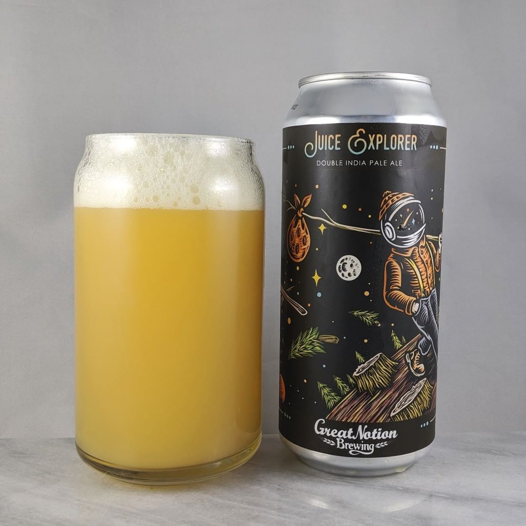 ????: Juice Explorer
?????: DIPA
???: 8.2%
???: –
????: Galaxy, Sabro, and Motueka
———————————–
???????: Great Notion Brewing – Portland, OR and Moksa Brewing Company – Rocklin, CA
??????? ??: @greatnotionpdx and @moksabrewing
———————————–
??????: 4/?
?????: Lots of great flavor in this one. Some good hoppiness to it as well. I’m enjoying it. 
??? ???: Great space design from @timberps. 
????????: 9 days after date on can.