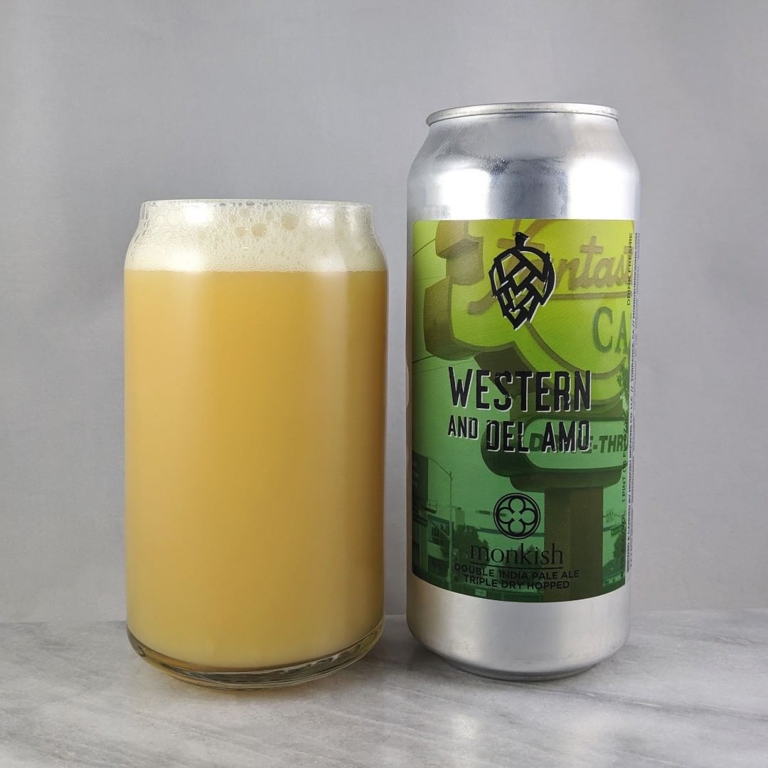 ????: Western and Del Amo
?????: DIPA
???: 8.5%
???: –
????: Galaxy and Motueka
———————————–
???????: Monkish Brewing Company – Torrance, CA
??????? ??: @monkishbrewing
———————————–
??????: 4/?
?????: At first I wasn’t sure I was liking the hop after taste. It grew on me though. It’s a solid hazy. 
??? ???: Looks like a pic of a spot in LA. Cool. 
????????: 7 days after date on can.