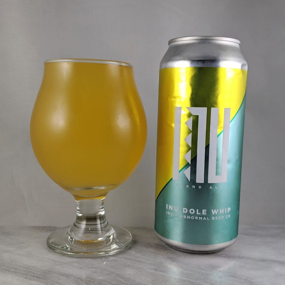 ????: Inu Dole Whip
?????: Sour
???: 6%
???: –
????: –
———————————–
???????: Inu Island Ales – Kaneohe, HI and Abnormal Beer Company – San Diego, CA
??????? ??: @inuislandales and @abnormalbeerco
———————————–
??????: 4.25/?
?????: Very refreshing and light beer with awesome amounts of pineapple and fruit juice. Really enjoyable. Somewhat tart and sour. Some sweetness. 
??? ???: Cool can with being so reflective. 
????????: No date on can.