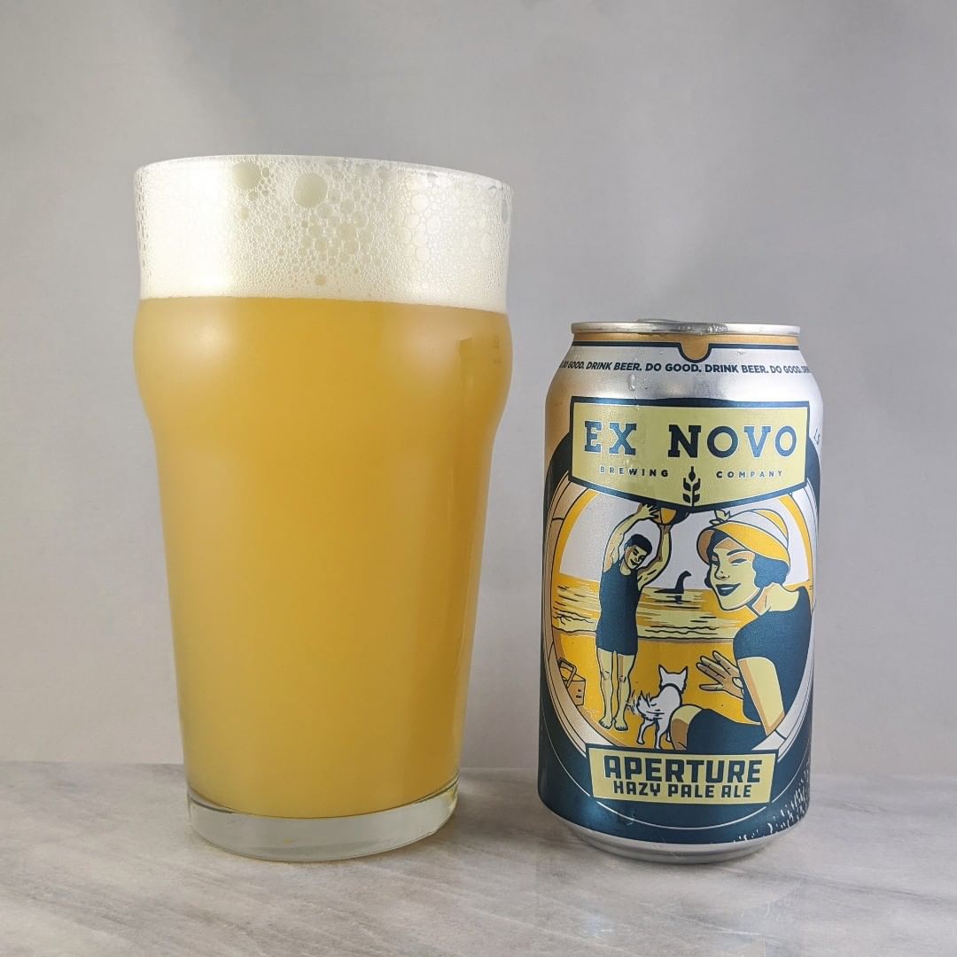 ????: Aperture
?????: Pale Ale
???: 5.2%
???: 56
????: Mosaic and Simcoe
———————————–
???????: Ex-Novo Brewing Company – Portland, OR
??????? ??: @exnovobrew
———————————–
??????: 4/?
?????: That’s good. Easy to drink and great light hoppiness. Not bitter and not sweet. 
??? ???: Liking the old school style and the lock ness in there 
????????: Can’t read the date but it says 2020 so it can’t be more than a month old.