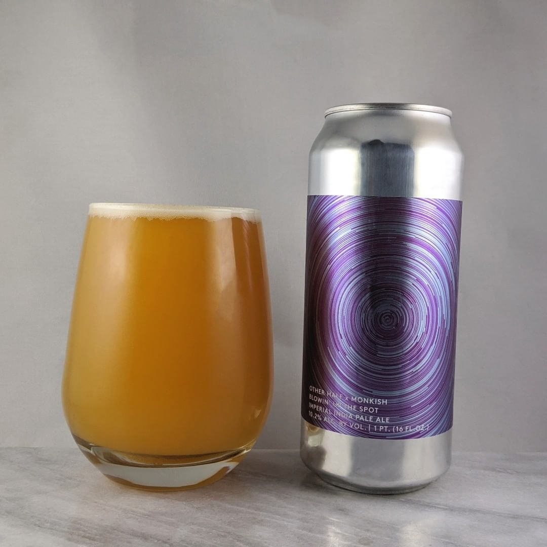 ????: Blowin’ Up the Spot
?????: DIPA
???: 10.2%
???: –
????: Nelson Sauvin, Motueka, El Dorado, Citra, and Mosaic
———————————–
???????: Other Half Brewing Co. – Brooklyn, NY and Monkish Brewing Co. – Torrance, CA
??????? ??: @OtherHalfNYC and @monkishbrewing
———————————–
??????: 4/?
?????: Super creamy and drinkable beer. Nicely done collab from these two. 
??? ???:  Super cool spiral.
????????: 16 days after date on can.