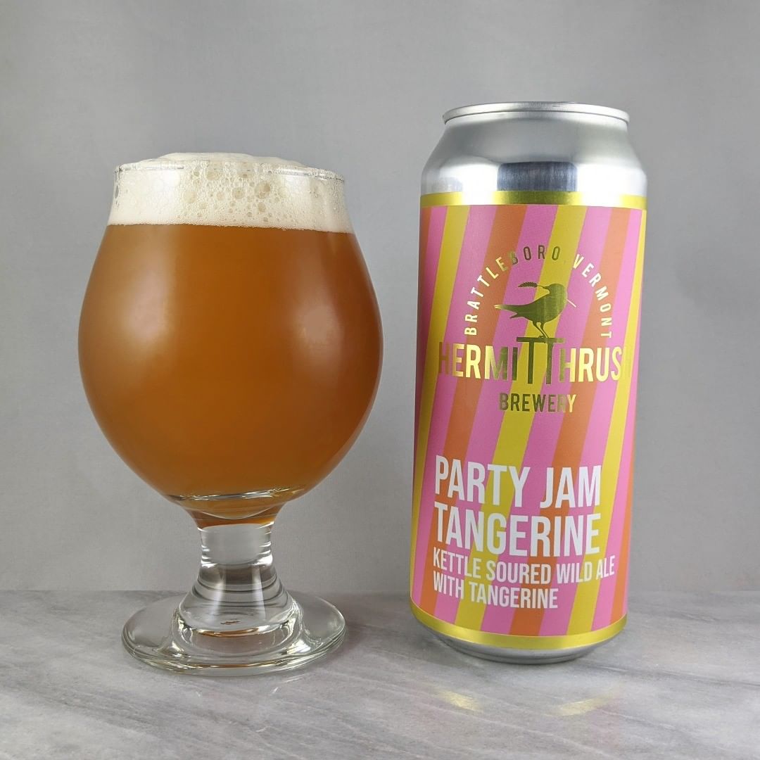 ????: Party Jam – Tangerine
?????: Sour
???: 5.9%
???: –
????: –
———————————–
???????: Hermit Thrush Brewery – Brattleboro, VT 
??????? ??: @brattlebeer
———————————–
??????: 4.25/?
?????: Had to try some more sours from Hermit Thrush as I really like the sour #9 they did and I’m a big VT beer fan. This one is nicely tart and nicely fruited with tangerine. Very enjoyable and drinkable. Not too sweet. 
??? ???: It’s a party. Cool design. 
????????: Can’t read the date on can