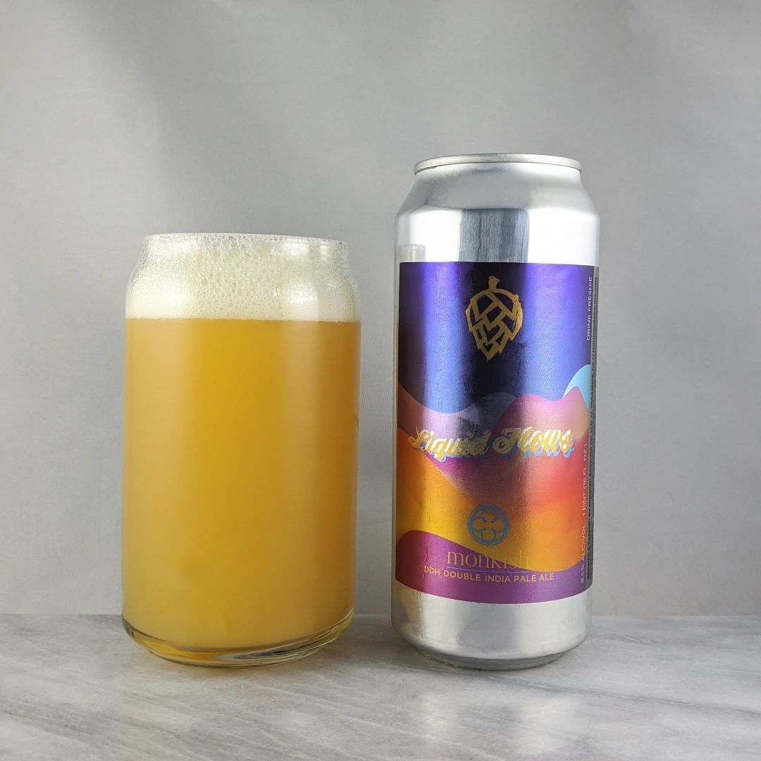 ????: Liquid Flows (Batch 2)
?????: DIPA
???: 8.6%
???: –
????: Nelson Sauvin
———————————–
???????: Monkish Brewing Company – Torrance, CA
??????? ??: @monkishbrewing
———————————–
??????: 4/?
?????: Solid beer. I’m getting maybe a little cantaloupe flavor in here and I’m not complaining.  Crushable goodness.
??? ???: Solid water color looking design.  Those painted hills.
????????: Way late at almost 2 months old.