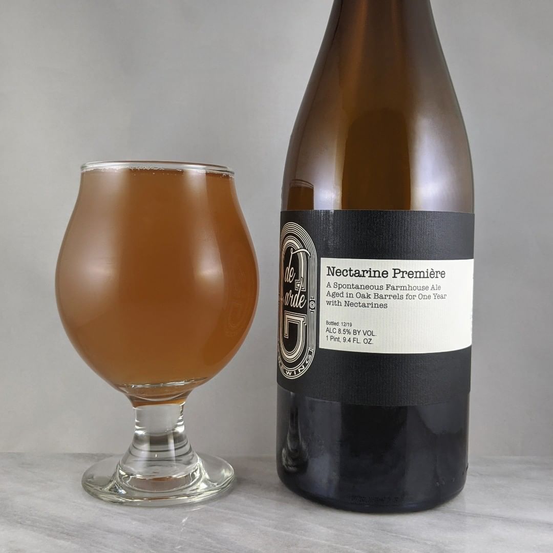 ????: Nectarine Premiére (12/19)
?????: Fruit/Sour/Wild
???: 8.5%
???: –
????: –
———————————–
???????: de Garde Brewing – Tillamook, OR
??????? ??: @degardebrewing
———————————–
??????: 4.75/?
?????: Wonderful. Perfect tartness and funkiness. Some sweetness but not overly sweet. Some good nectarine flavor for me but if I remember correctly, other Nectarine Premiers I’ve had tasted have been a bit more fruity. I really enjoy nectarine beers.
?????? ???: de Garde bottles are classy and cool.
????????: Bottled 12/19, released 4/20 and drank little less than 1 month after date on bottle.