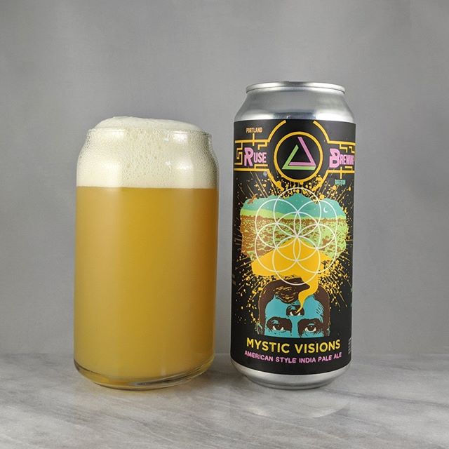 ????: Mystic Visions
?????: IPA
???: 7.5%
???: –
????: Strata, Mosaic, and El Dorado
———————————–
???????:  Ruse Brewing – Portland, OR
??????? ??: @ rusebrewing
———————————–
??????: 4.25/?
?????: Ruse is killing it with the smooth and easy to drink hazys. This one was on point and solid. Some hop bitterness but very minimal. Not sweet. 
??? ???: @showdeer does a great job at these unique designs. 
????????: 4 days after date on can.