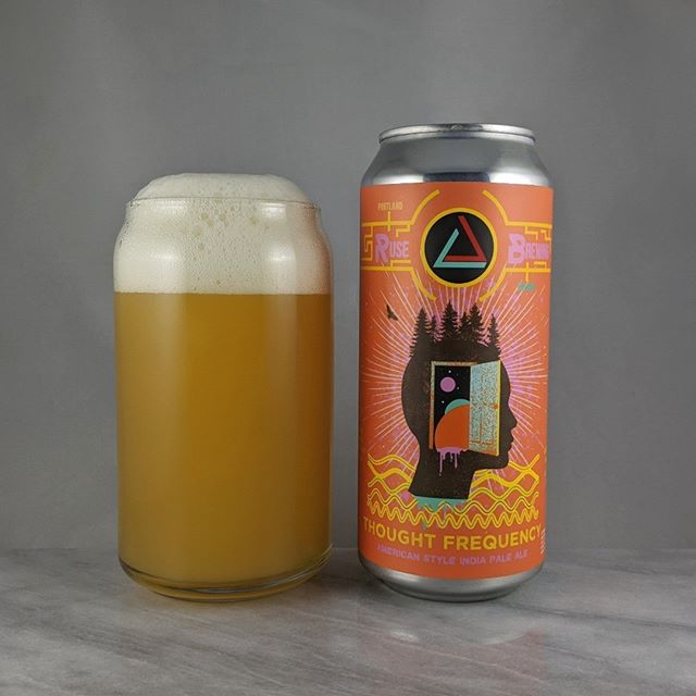 ????: Thought Frequency
?????: IPA
???: 7.5%
???: –
????: ?
———————————–
???????:  Ruse Brewing – Portland, OR and Great Notion Brewing – Portland, OR
??????? ??: @rusebrewing and @greatnotion
———————————–
??????: 4/?
?????: Nice. I get an almost pineapple flavor in there. Very slight. Not complaining though. Easy drinking hazy with not much bitterness and not sweet. 
??? ???: Always unique and modern designs from @showdeer. 
????????: 7 days after date on can.